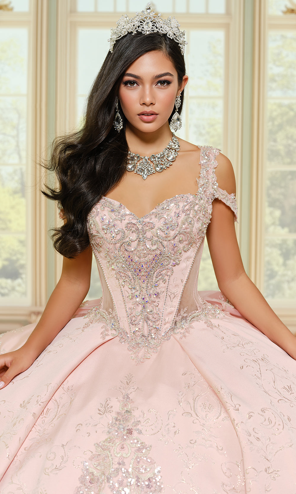 Princesa by Ariana Vara PR30201 - Cutout Back Beaded Applique Ballgown Ball Gowns