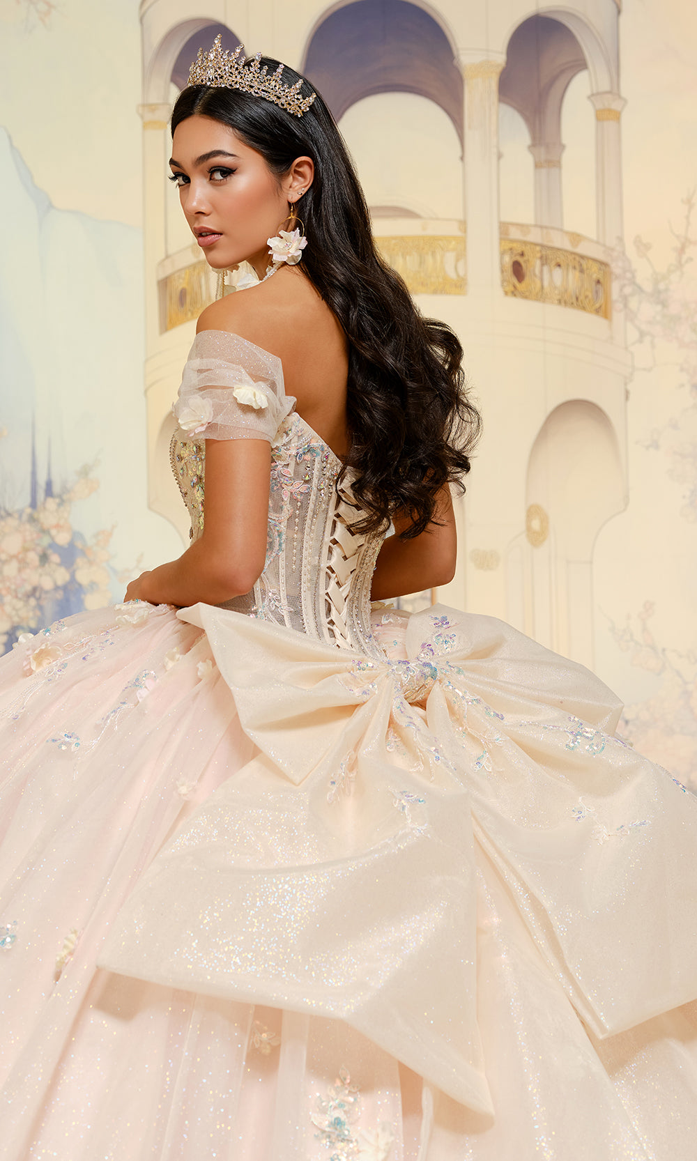 Princesa by Ariana Vara PR30202 - Strapless Corset Floral Ballgown Ball Gowns