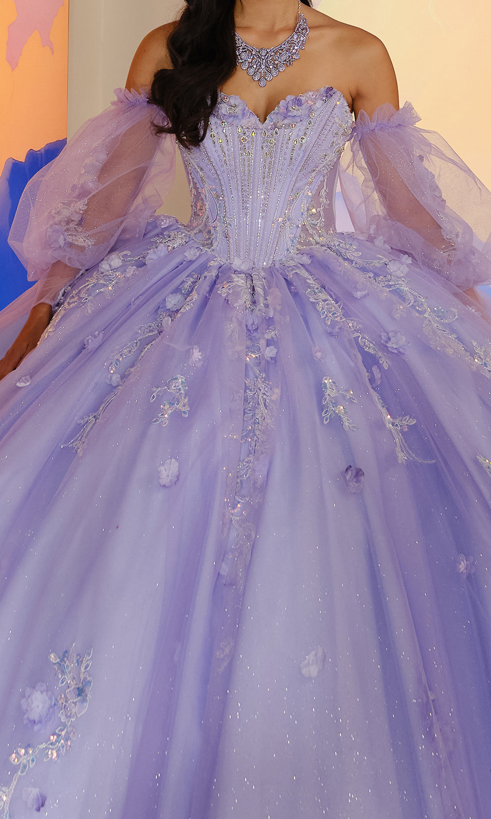 Princesa by Ariana Vara PR30202 - Strapless Corset Floral Ballgown Ball Gowns