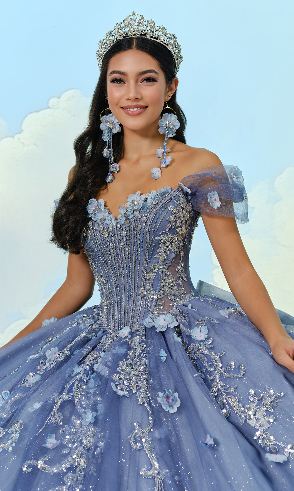 Princesa by Ariana Vara PR30202 - Strapless Corset Floral Ballgown Ball Gowns