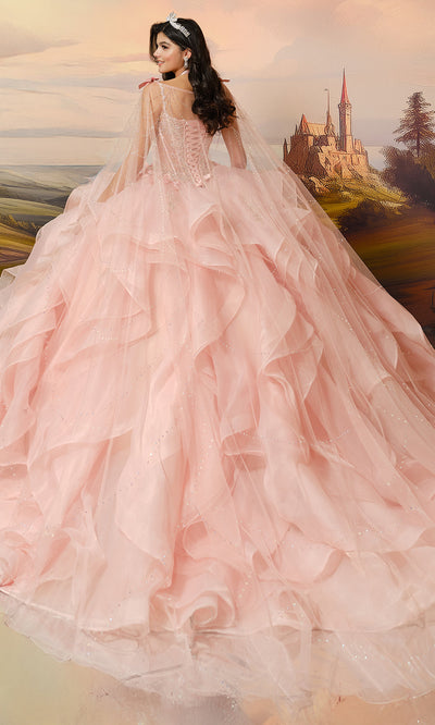 Princesa by Ariana Vara PR30204 - Sweetheart Ruffle Gown with Bow Detail Quinceanera Dresses