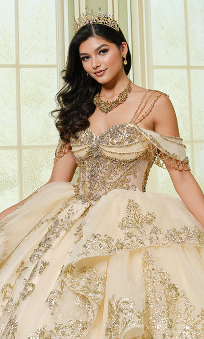 Princesa by Ariana Vara PR30205 - Tiered Glitter Tulle Sweetheart Gown Quinceanera Dresses