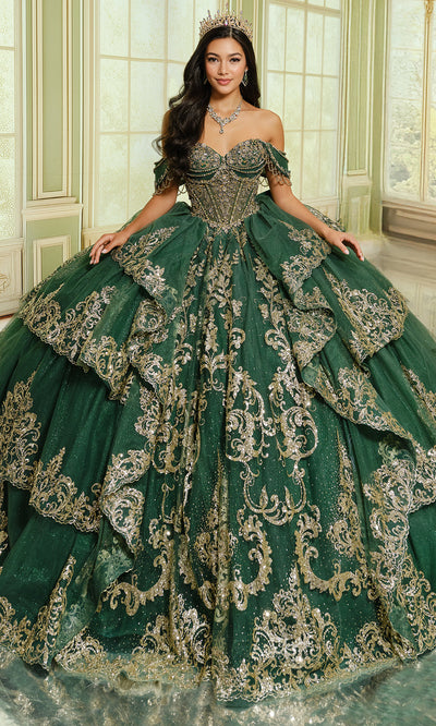 Princesa by Ariana Vara PR30205 - Tiered Glitter Tulle Sweetheart Gown Quinceanera Dresses
