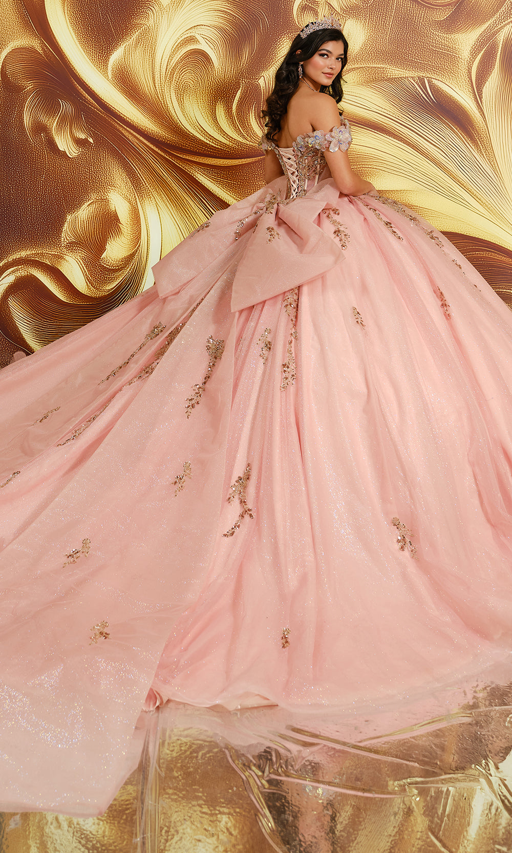 Princesa by Ariana Vara PR30207 - Oversized Back Bow Embroidered Ballgown Ball Gowns
