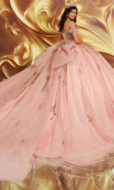 Princesa by Ariana Vara PR30207 - Oversized Back Bow Embroidered Ballgown Ball Gowns