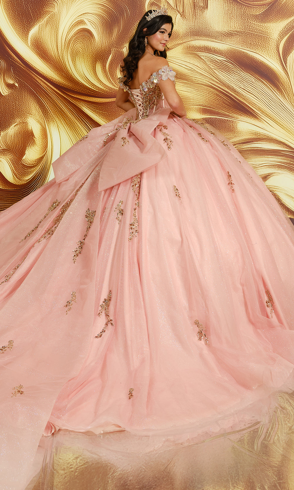 Princesa by Ariana Vara PR30207 - Oversized Back Bow Embroidered Ballgown Ball Gowns
