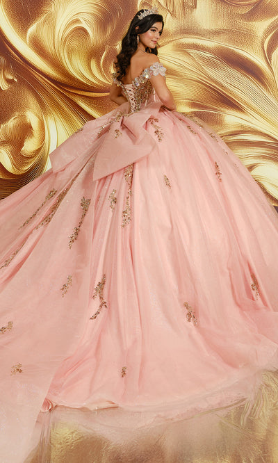 Princesa by Ariana Vara PR30207 - Oversized Back Bow Embroidered Ballgown Ball Gowns