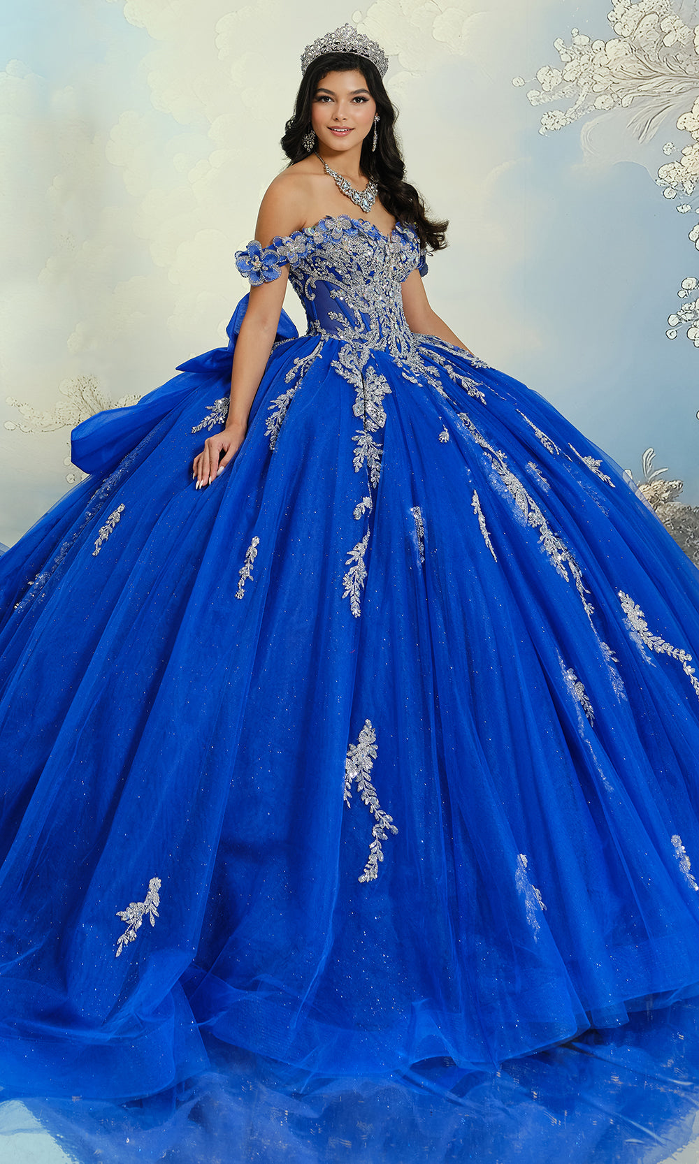 Princesa by Ariana Vara PR30207 - Oversized Back Bow Embroidered Ballgown Ball Gowns
