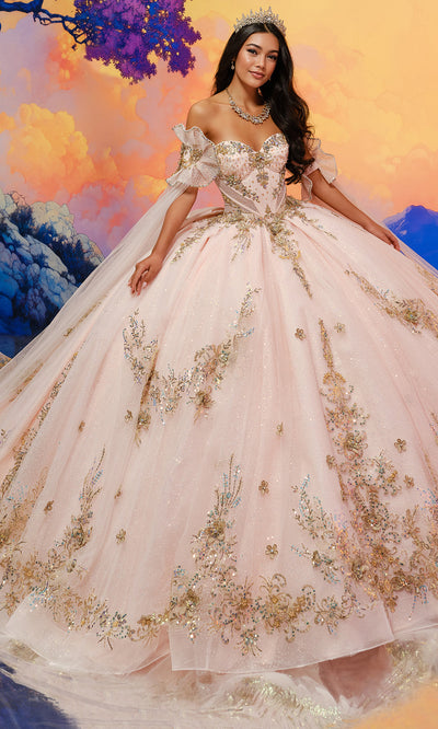 Princesa by Ariana Vara PR30208 - Embroidered Lace Corset Ballgown Quinceanera Dresses