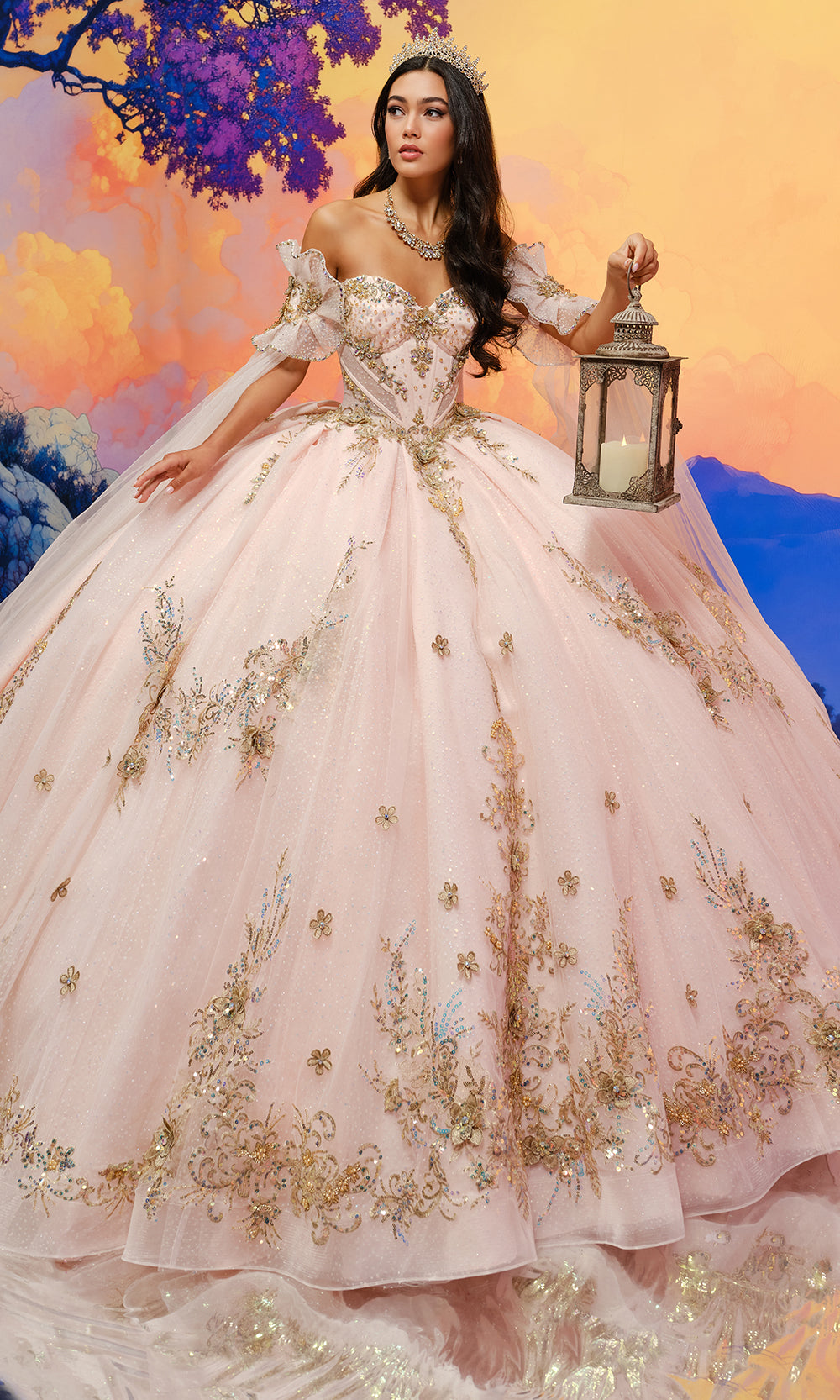 Princesa by Ariana Vara PR30208 - Embroidered Lace Corset Ballgown Quinceanera Dresses
