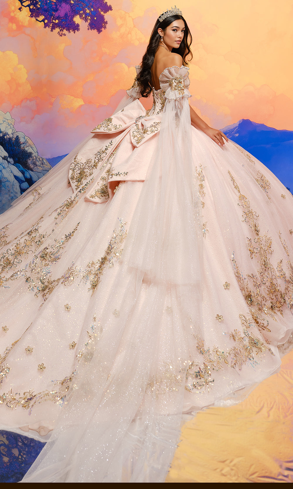 Princesa by Ariana Vara PR30208 - Embroidered Lace Corset Ballgown Quinceanera Dresses