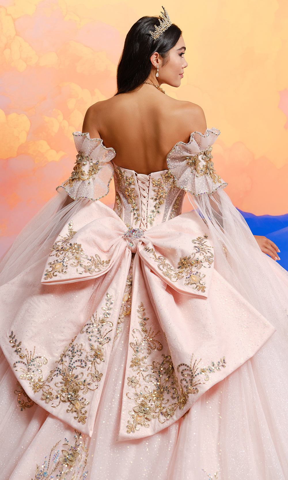 Princesa by Ariana Vara PR30208 - Embroidered Lace Corset Ballgown Quinceanera Dresses