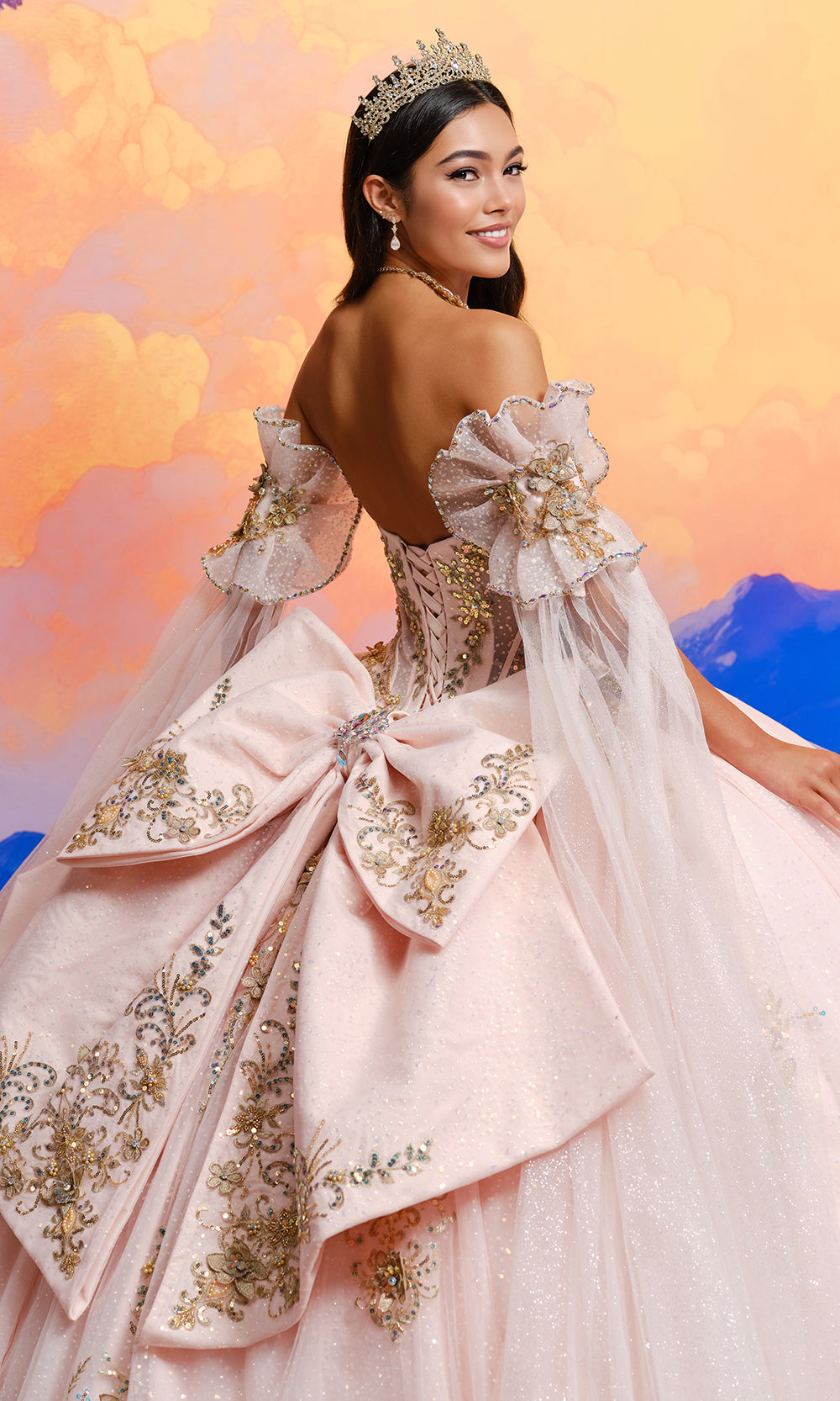 Princesa by Ariana Vara PR30208 - Embroidered Lace Corset Ballgown Quinceanera Dresses