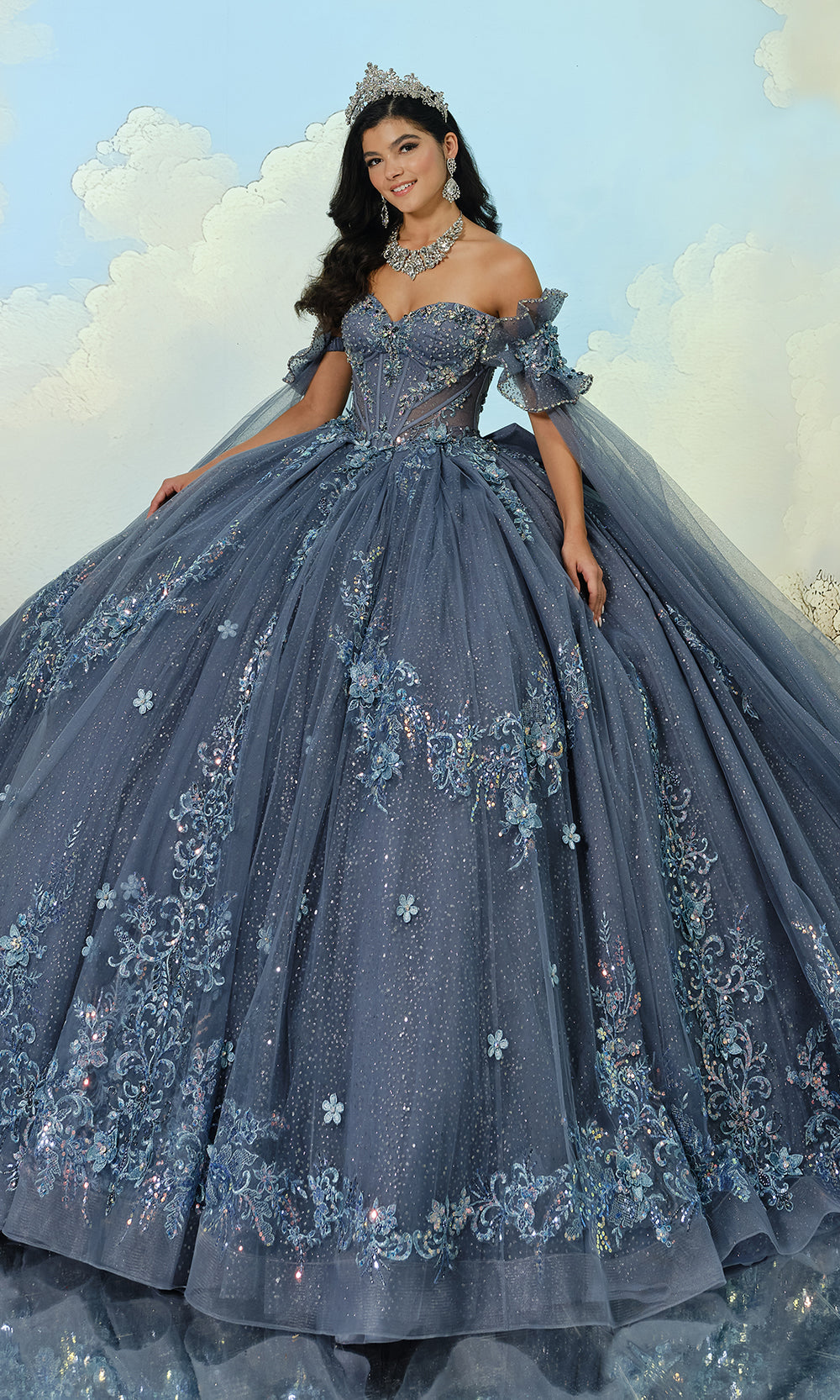 Princesa by Ariana Vara PR30208 - Embroidered Lace Corset Ballgown Ball Gowns