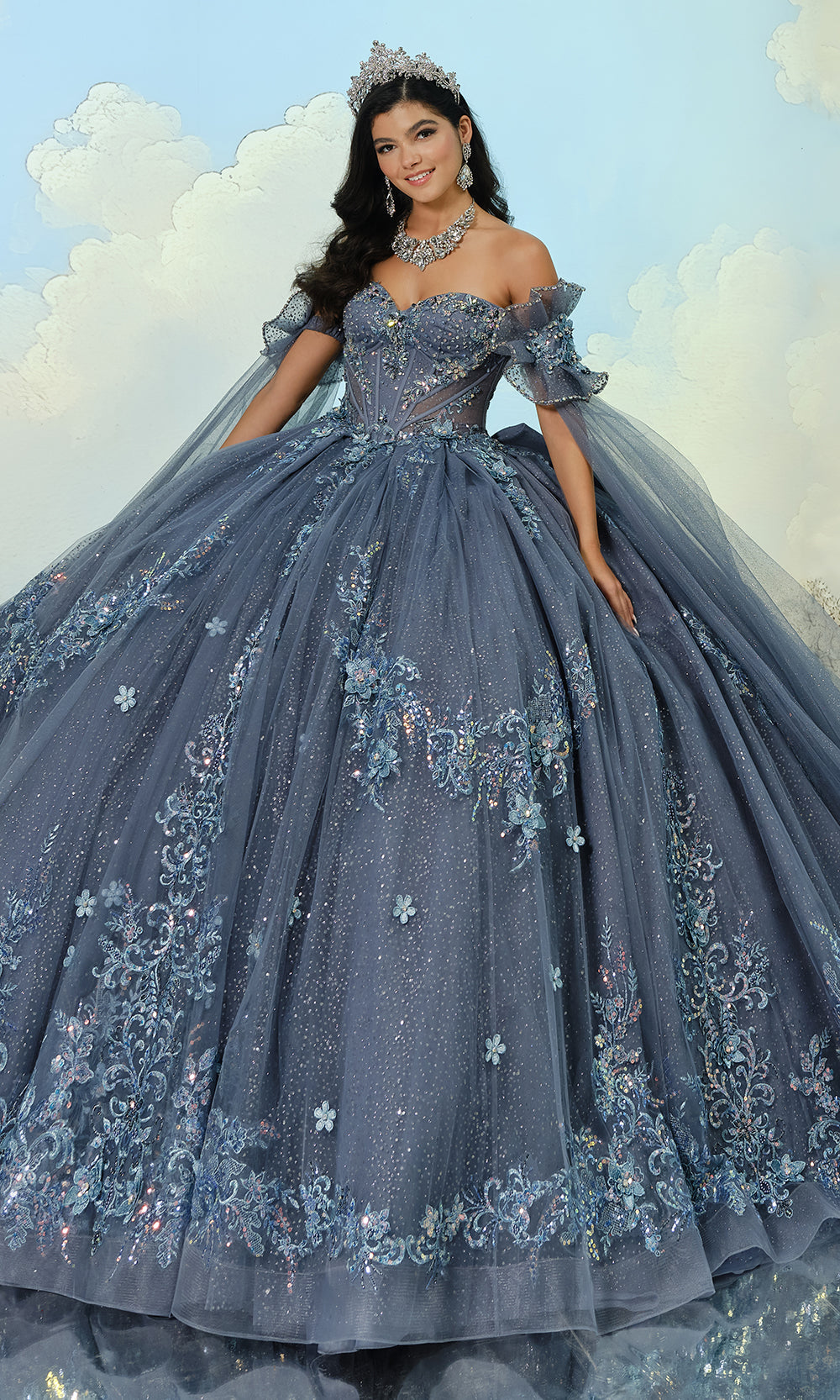Princesa by Ariana Vara PR30208 - Embroidered Lace Corset Ballgown Quinceanera Dresses
