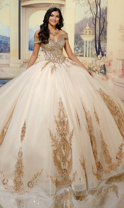 Princesa by Ariana Vara PR30211 - Sweetheart Beaded Ballgown with Back Bow Ball Gowns