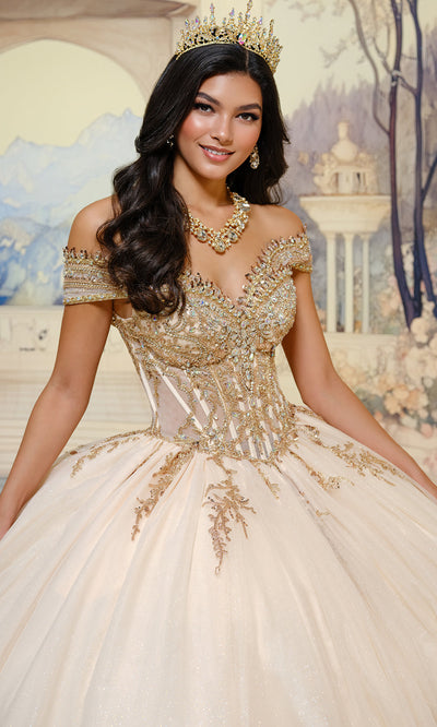 Princesa by Ariana Vara PR30211 - Sweetheart Beaded Ballgown with Back Bow Ball Gowns