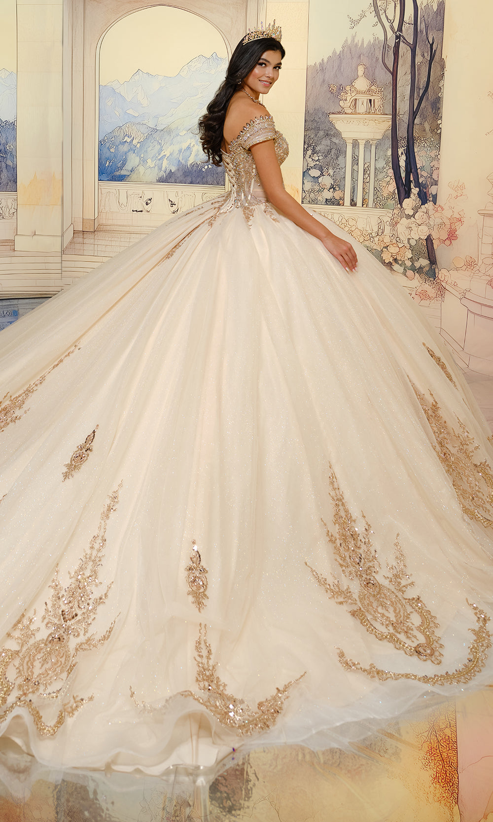Princesa by Ariana Vara PR30211 - Sweetheart Beaded Ballgown with Back Bow Ball Gowns
