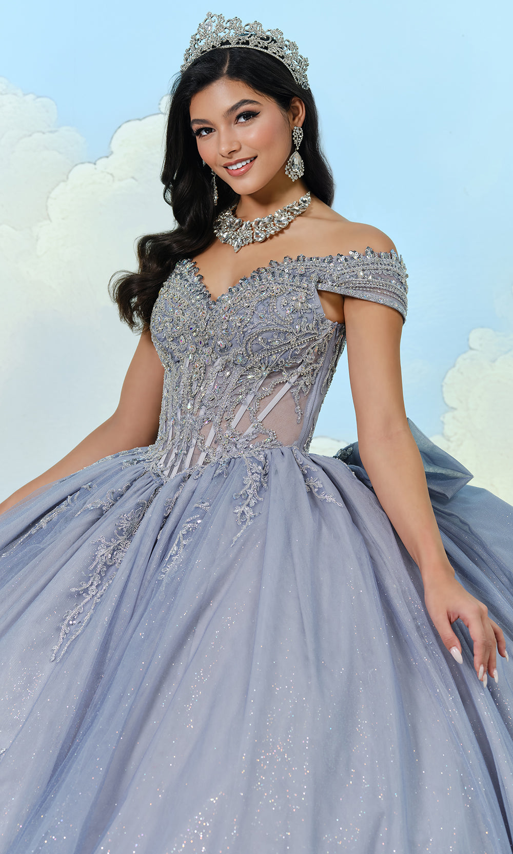 Princesa by Ariana Vara PR30211 - Sweetheart Beaded Ballgown with Back Bow Ball Gowns
