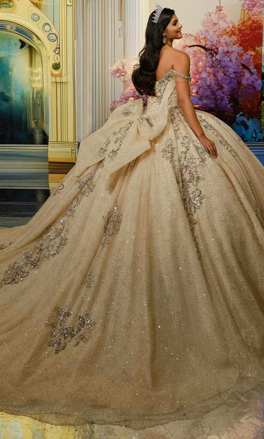 Princesa PR30231 - Sweetheart Illusion Corset Beaded Quince Gown Quinceanera Dresses