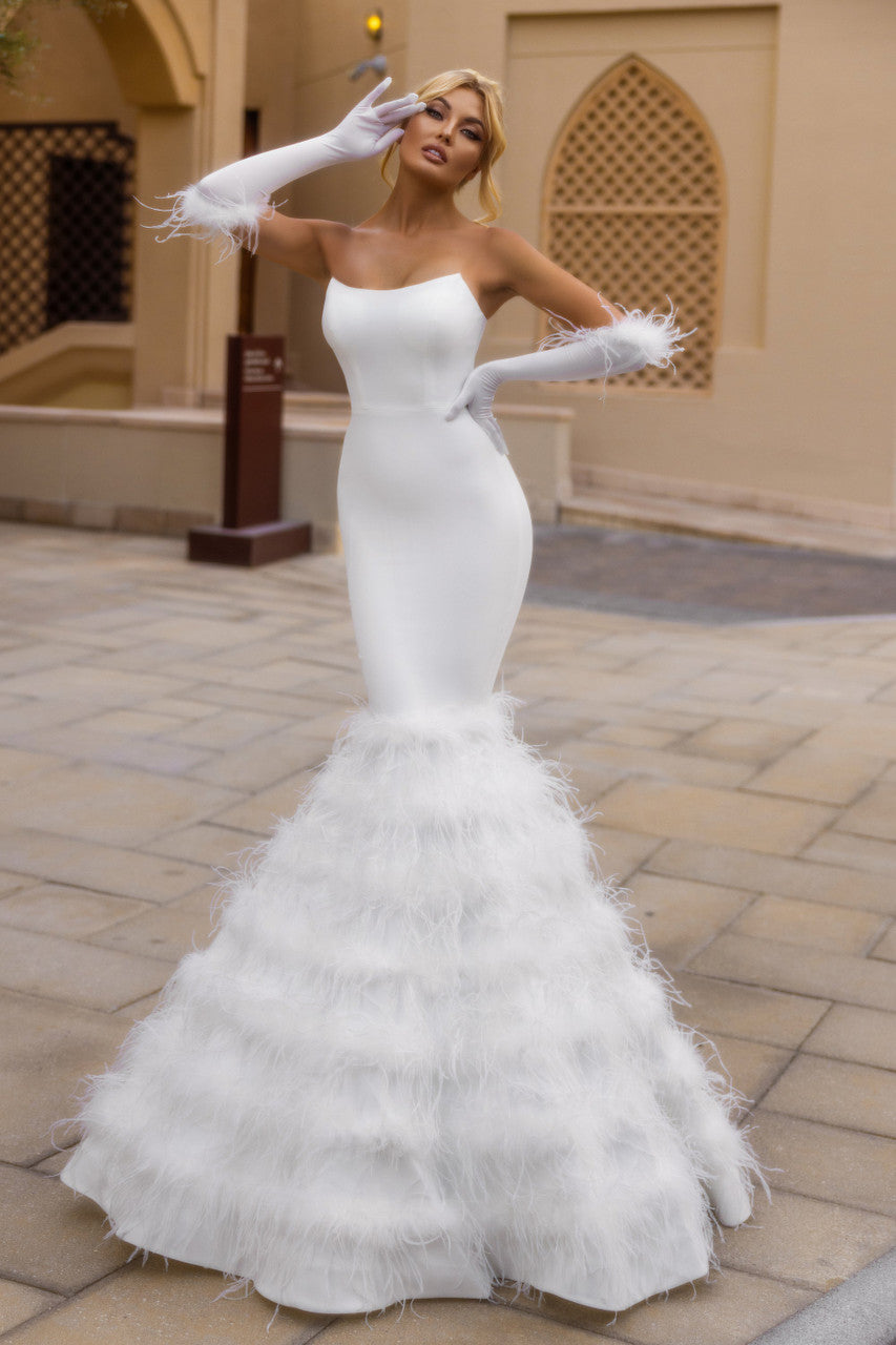 Portia and Scarlett PS23032 - Feather Gown