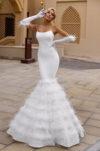 Portia and Scarlett PS23032 - Feather Gown