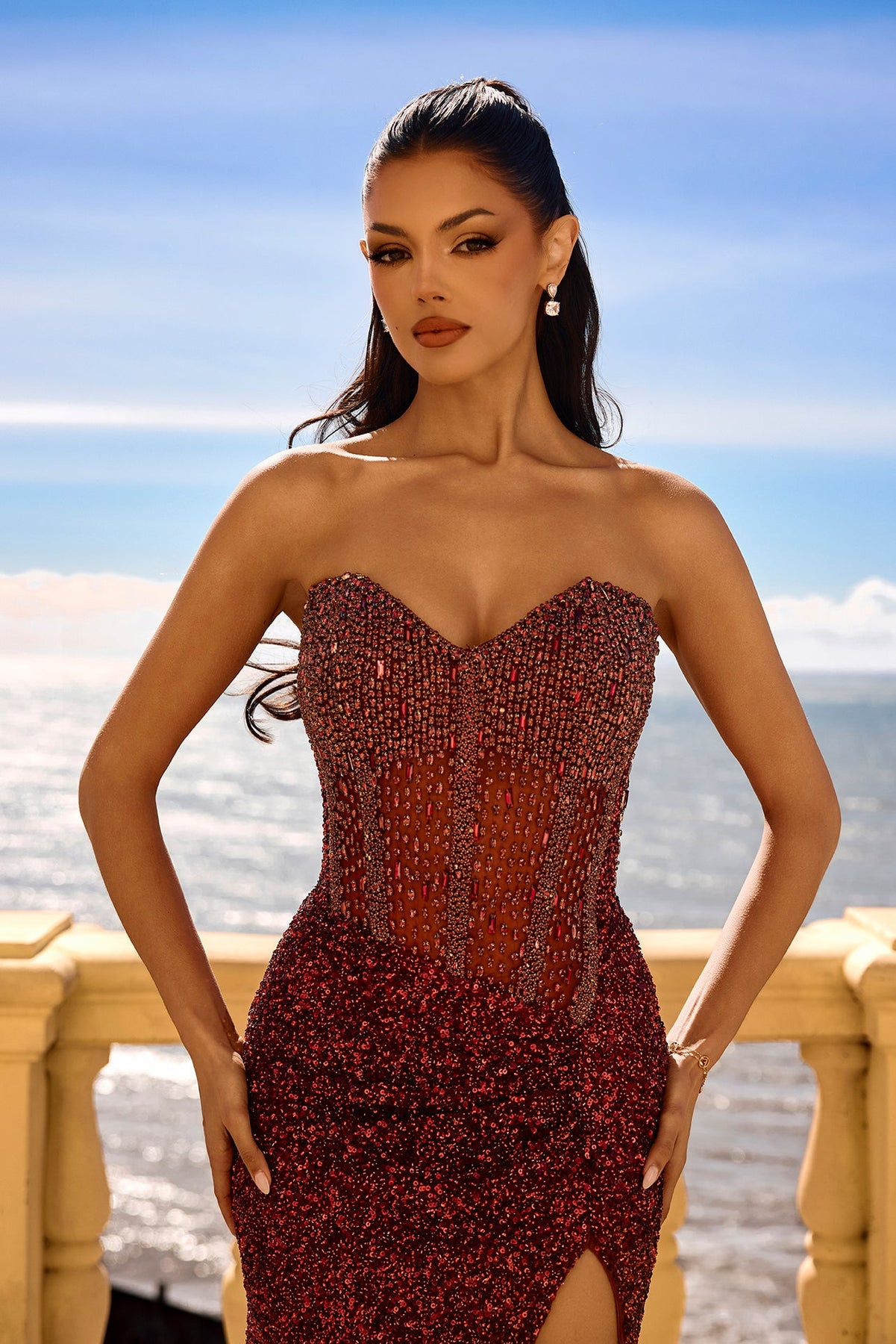 Portia and Scarlett PS24850C - Jeweled Corset Evening Gown
