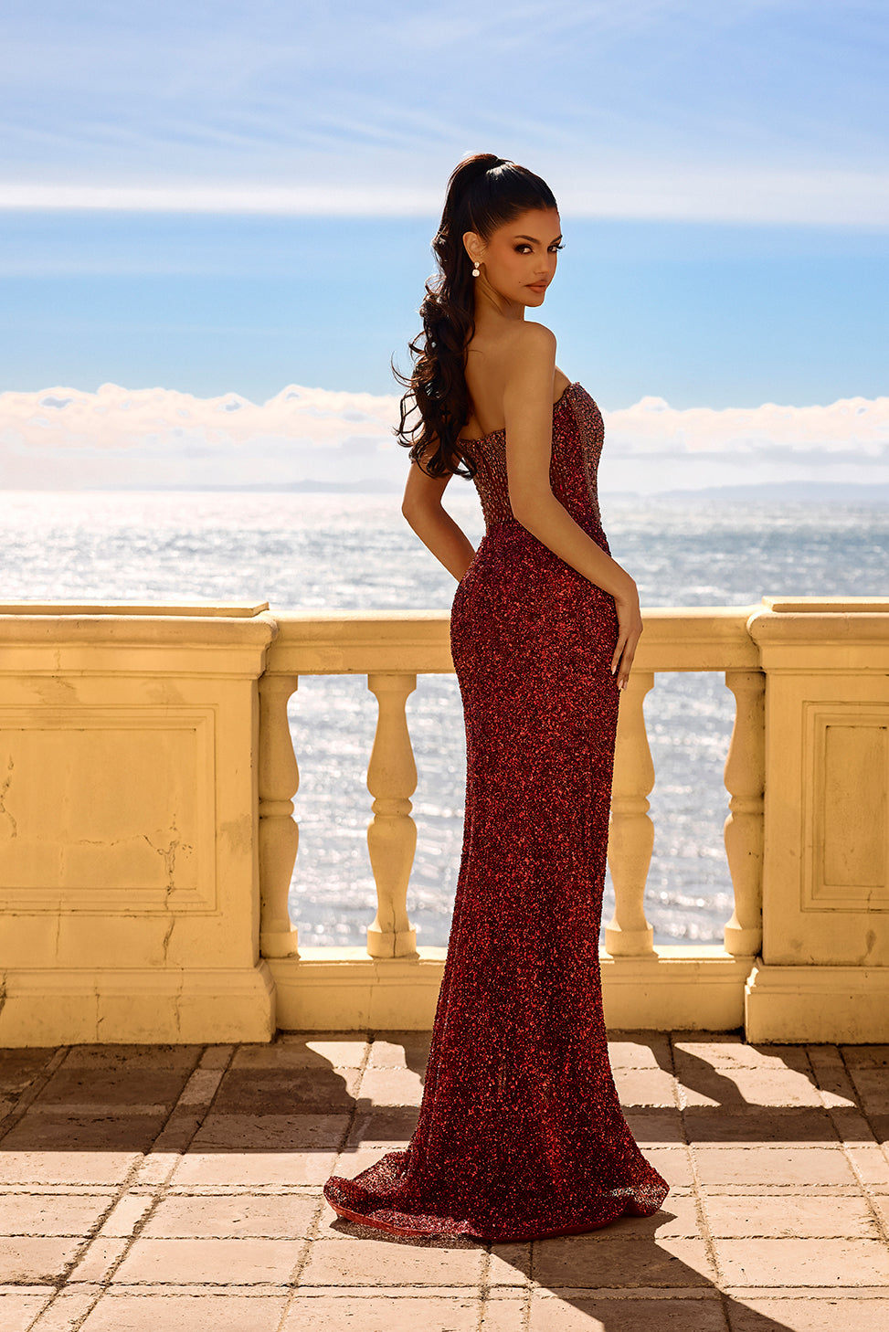 Portia and Scarlett PS24850C - Jeweled Corset Evening Gown