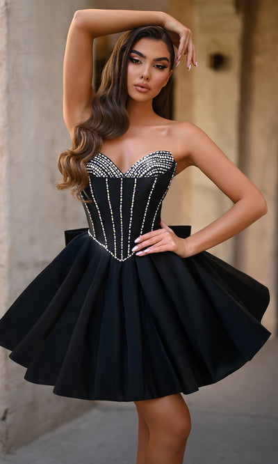 Portia and Scarlett PS25706 - Sweetheart Beaded Bust Flare Dress Cocktail Dresses