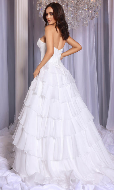 Portia and Scarlett PS25963 - Lace Sweetheart Tiered Gown Prom Dresses
