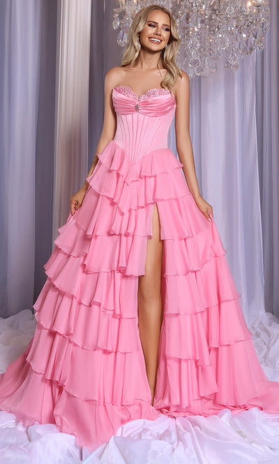 Portia and Scarlett PS25963 - Lace Sweetheart Tiered Gown Prom Dresses
