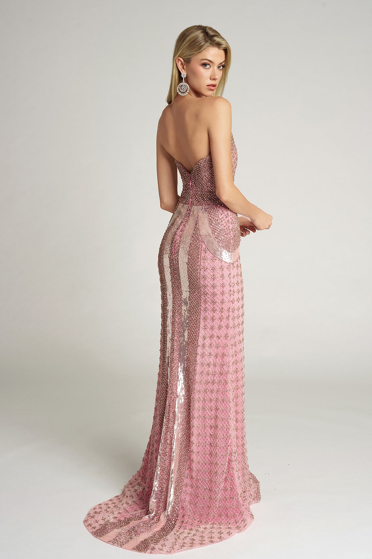 Portia and Scarlett PS25986C - Strapless Sparkling Long Gown
