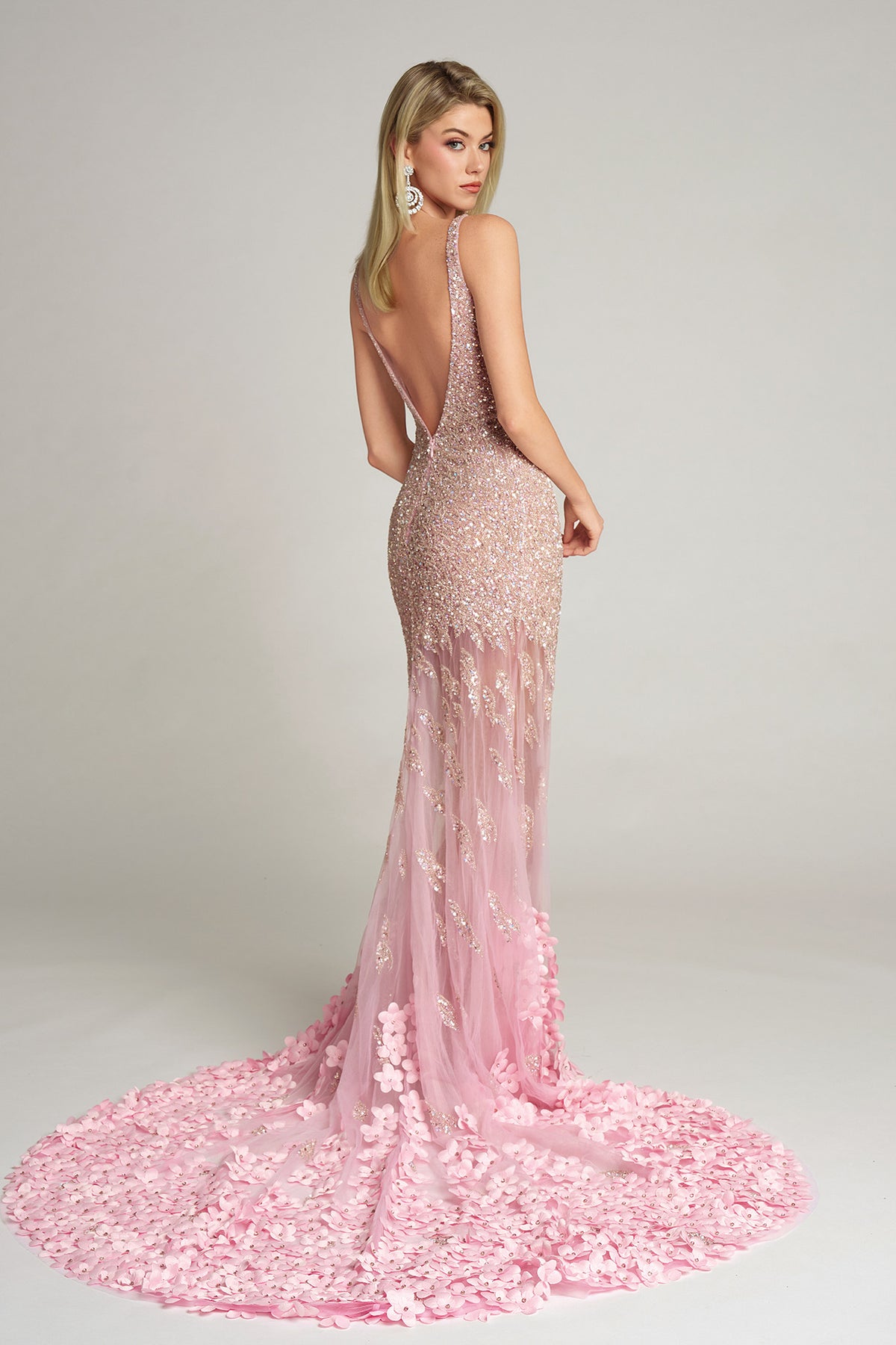 Portia and Scarlett PS25987C - Beaded Ornate Illusion Sheath Gown
