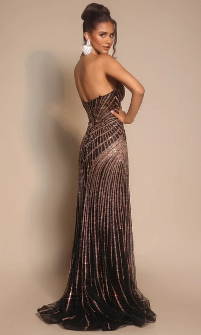 Portia and Scarlett PS26004 - Strapless V-Neckline Sparkle Dress Pageant Dresses