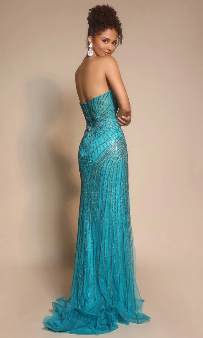 Portia and Scarlett PS26004 - Strapless V-Neckline Sparkle Dress Pageant Dresses