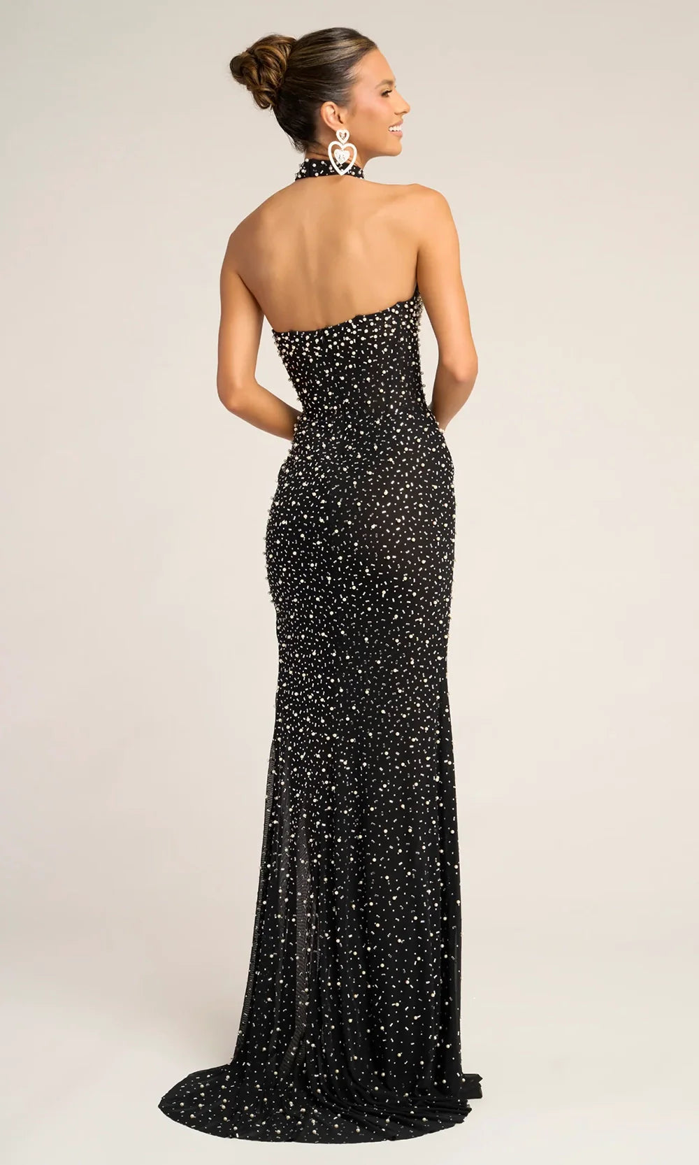 Portia and Scarlett PS26006 - Allover Beaded Scoop Neck Dress Prom Dresses