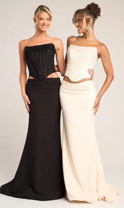 Portia and Scarlett PS26007 - Scoop Corset Bodice Two Piece Dress Prom Dresses