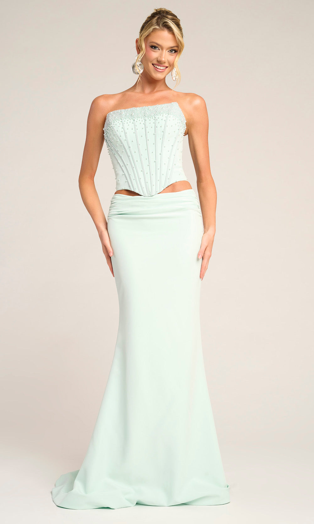 Portia and Scarlett PS26007 - Scoop Corset Bodice Two Piece Dress Prom Dresses