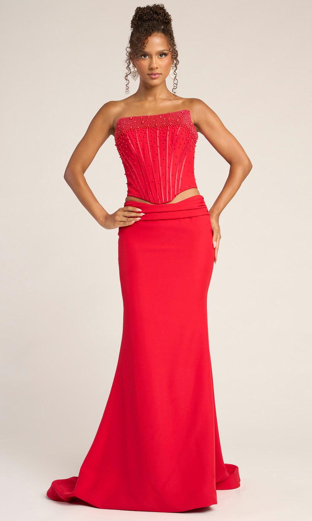 Portia and Scarlett PS26007 - Scoop Corset Bodice Two Piece Dress Prom Dresses