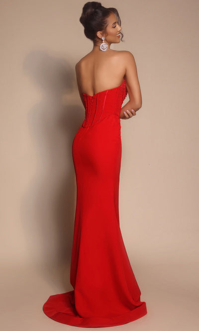 Portia and Scarlett PS26008 - Beaded Corset Bodice Sheath Dress Prom Dresses