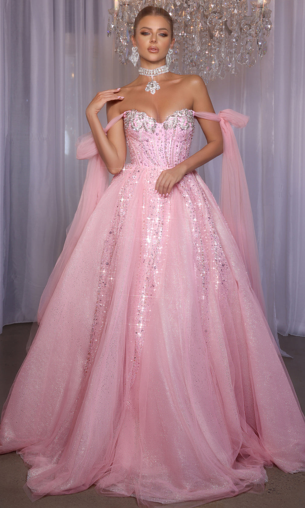 Portia and Scarlett PS26030 - Sweetheart Sparkling Ballgown Ball Gowns