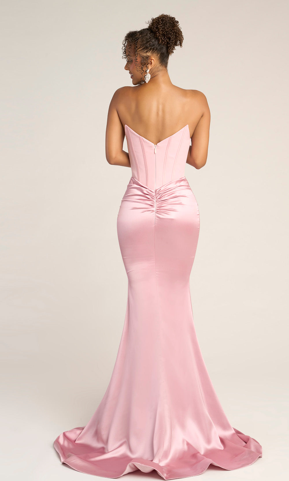 Portia and Scarlett PS26032 - Pleated Waist V-Back Long Dress Prom Dresses