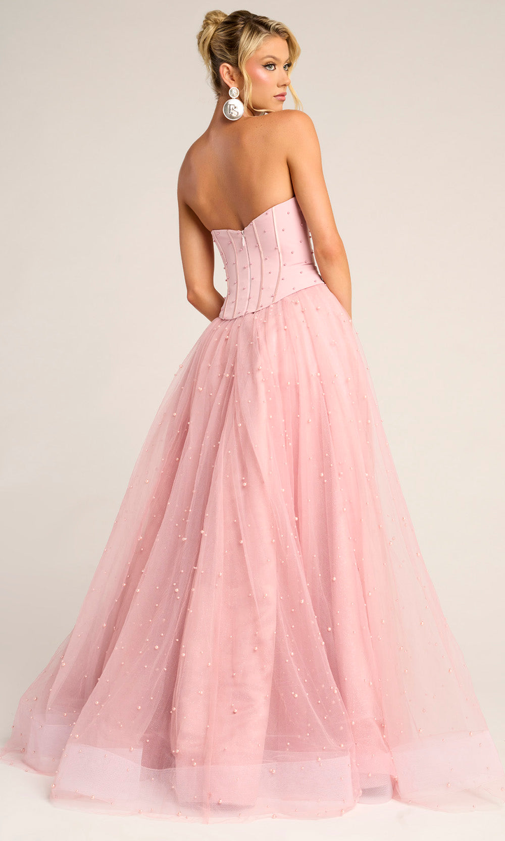 Portia and Scarlett PS26034 - A-Line Skirt Pearl Beaded Prom Gown Prom Dresses