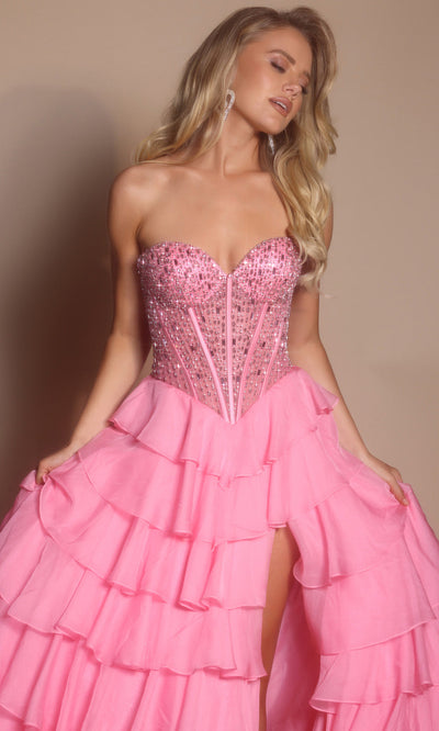 Portia and Scarlett PS26037 - Tiered Ruffle Sweetheart Long Dress Prom Dresses