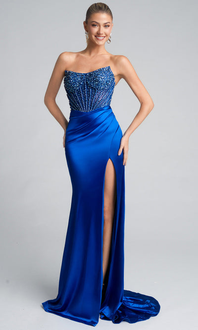 Portia and Scarlett PS26041 - Corset Bodice Crystal Beaded Dress Pageant Dresses