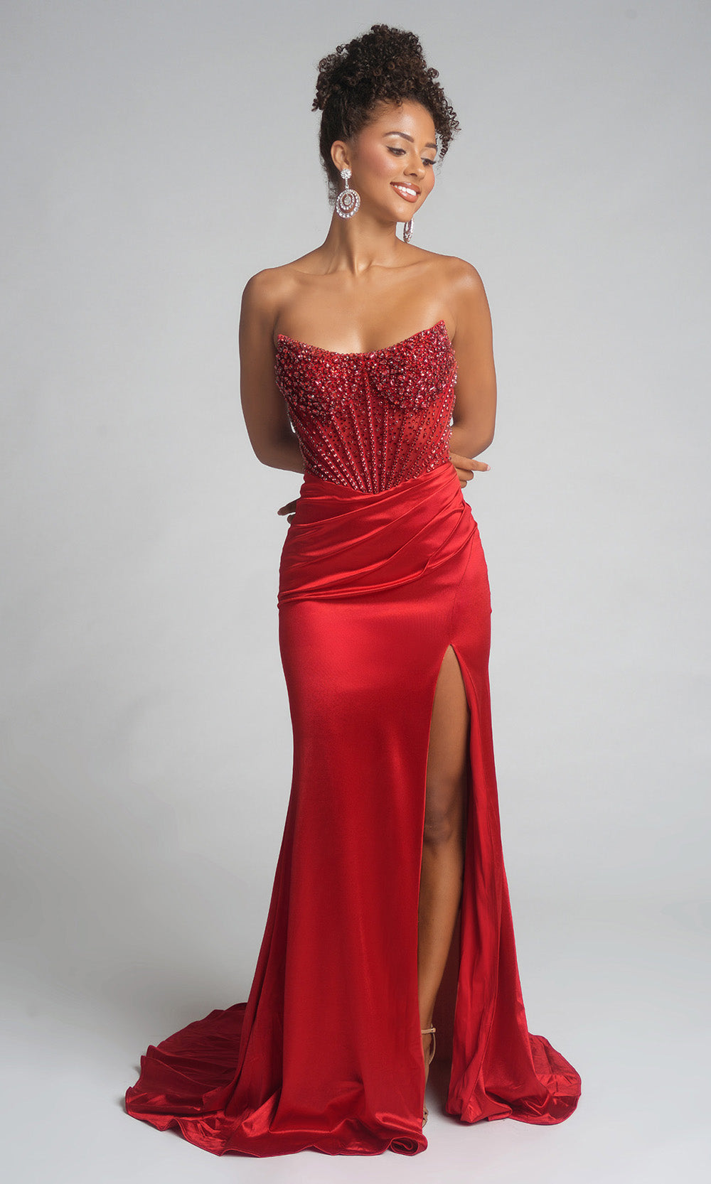 Portia and Scarlett PS26041 - Corset Bodice Crystal Beaded Dress Pageant Dresses