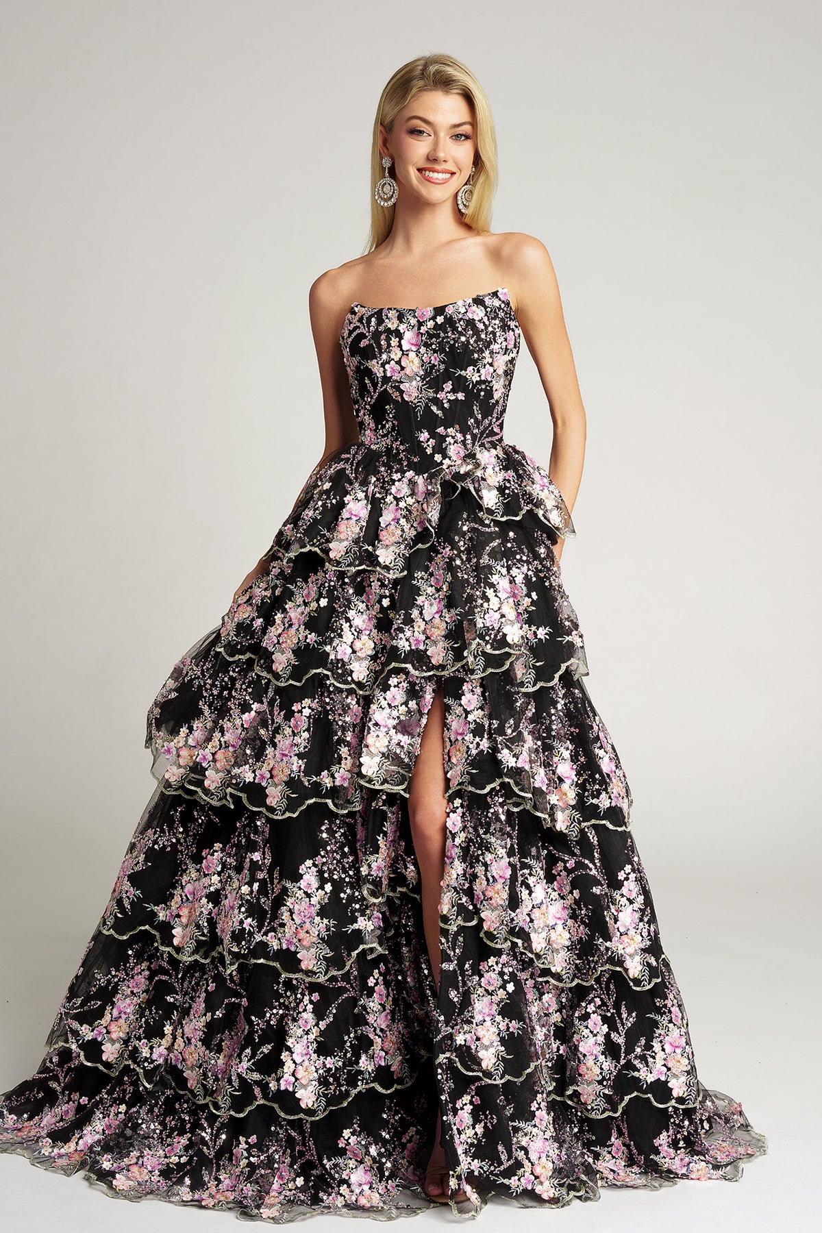 Portia and Scarlett PS26051 - Scallop Detail Strapless Ballgown