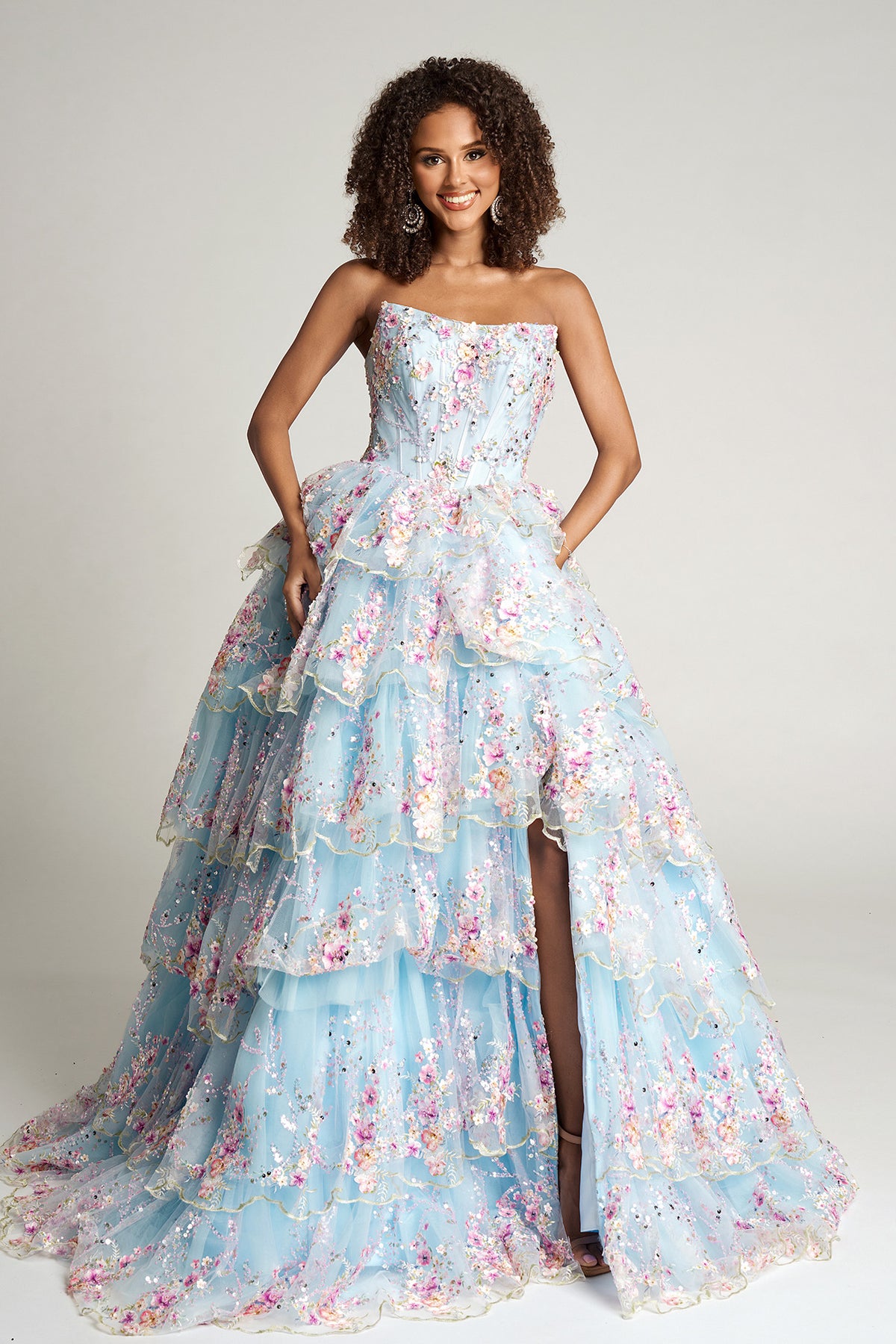 Portia and Scarlett PS26051 - Scallop Detail Strapless Ballgown