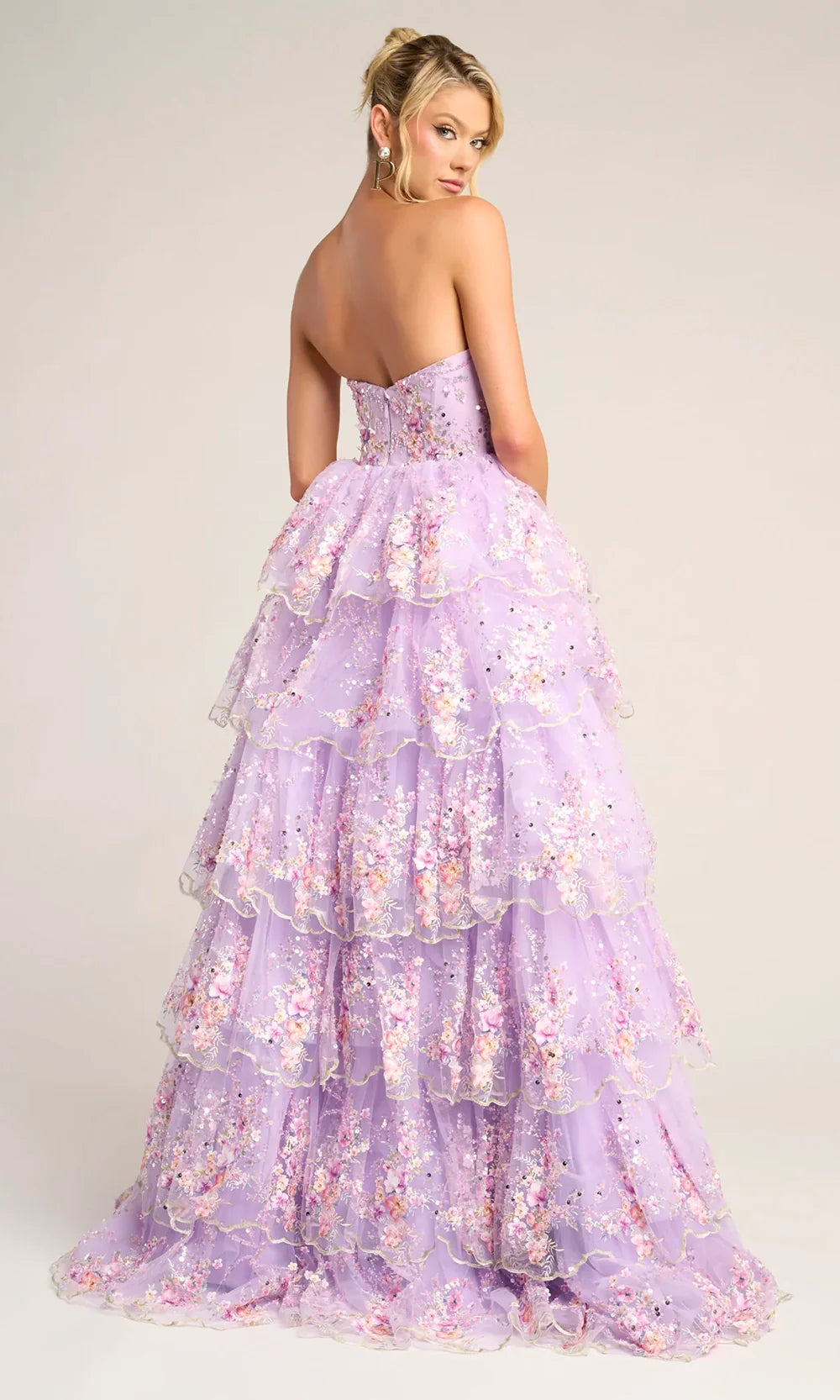 Portia and Scarlett PS26051 - Scallop Detail Strapless Ballgown Prom Dresses