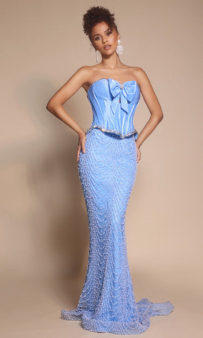 Portia and Scarlett PS26054 - Beaded Skirt Sweetheart Fitted Gown Prom Dresses